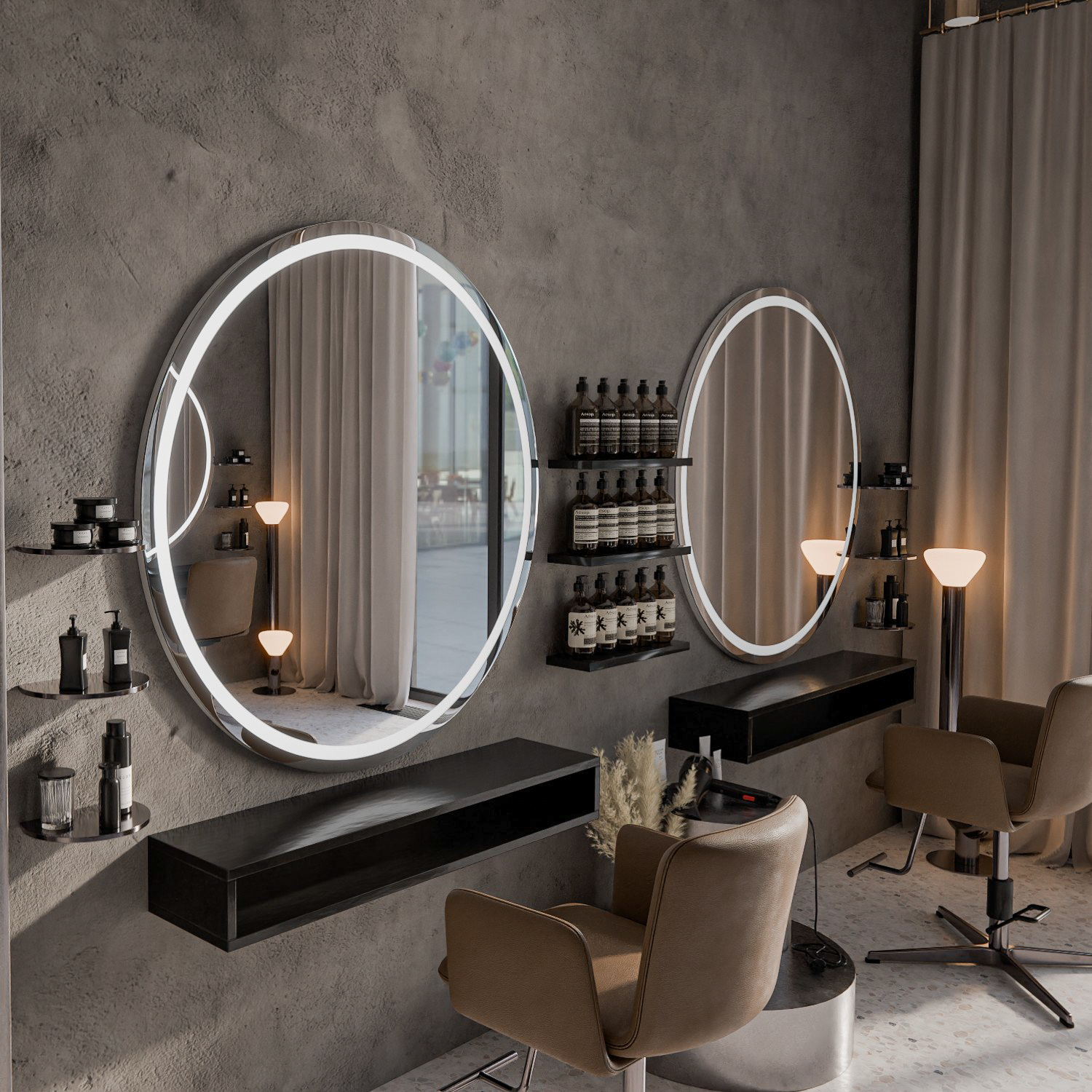 Круг — зеркало на заказ